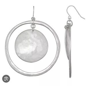 Bella Uno Double Circle Drop Earrings